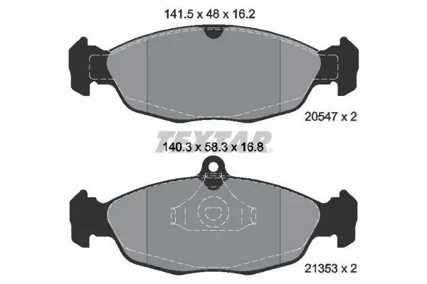 TEXTAR 2054701 Колодки тормозные дисковые