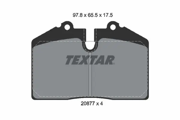 TEXTAR 2087709 Комплект тормозных колодок