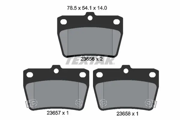 Textar 2365601 Комплект тормозных колодок