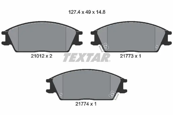 Textar 2101202 Колодки тормозные дисковые