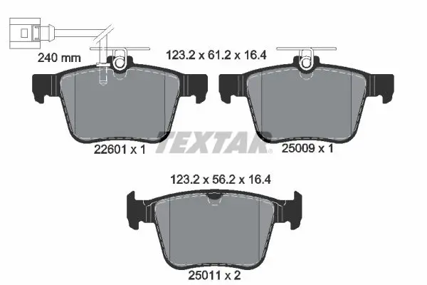 Textar 2260101 К-т дисков. тормоз. колодок