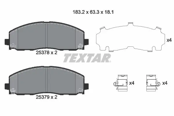 TEXTAR 2537801 Колодки тормозные комплект