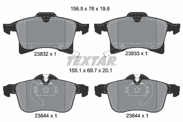 Textar 2383201 Колодки тормозные дисковые