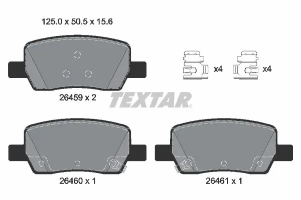 TEXTAR 2645901 Комплект тормозных колодок,