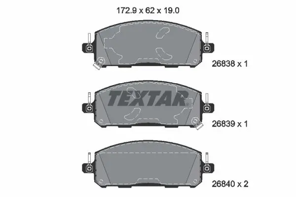 TEXTAR 2683801 Комплект тормозных колодок,