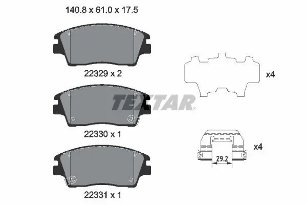 Textar 2232901 К-т дисков. тормоз. колодок