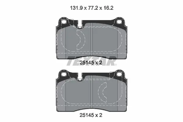 TEXTAR 2514501 Комплект тормозных колодок