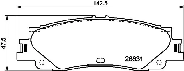 TEXTAR 2683101 Комплект тормозных колодок,