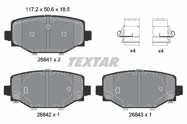  TEXTAR Комплект тормозных колодок,