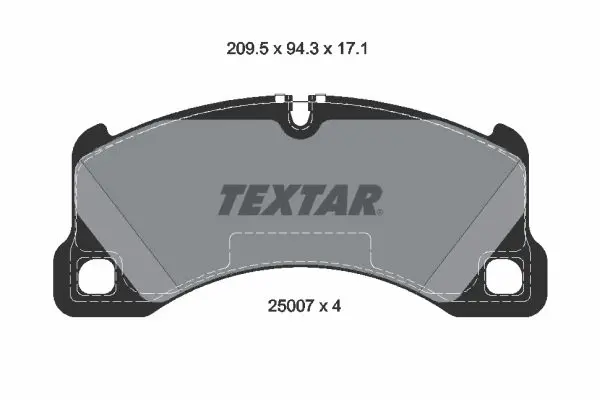 Textar 2500701 Колодки тормозные (ДЛЯ
