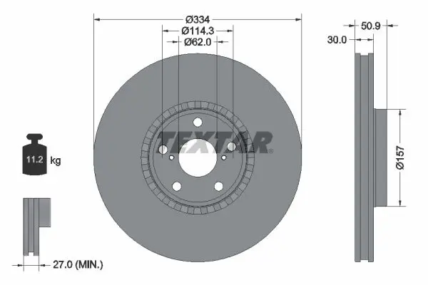 TEXTAR 92147800 Тормозной диск