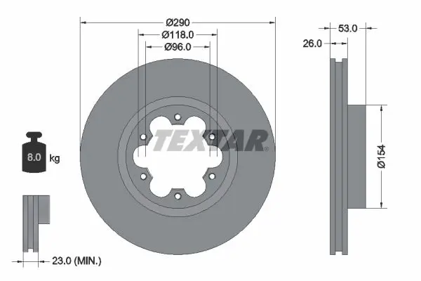 Textar 93240600 ДИСК ТОРМОЗНОЙ