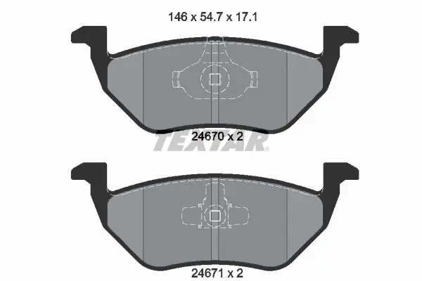Textar 2467001 Колодки тормозные дисковые |