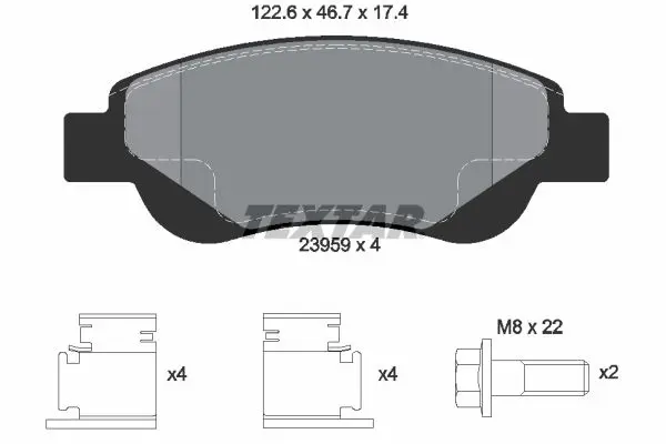 Textar 2395901 КОЛОДКИ TOYOTA AYGO