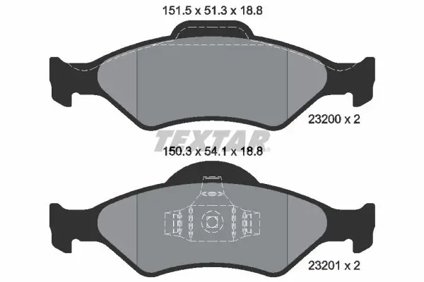 Textar 2320001 Тормозные колодки, комплект