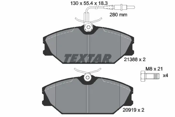 Textar 2138802 К-т дисков. тормоз. колодок