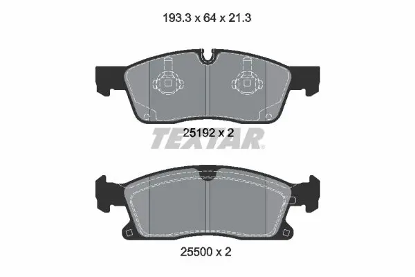 Textar 2519202 Колодки передние с