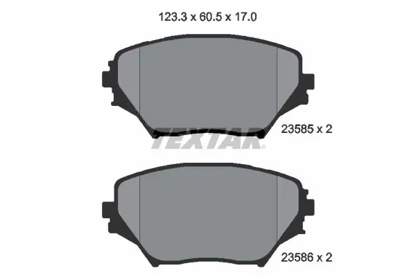 Textar 2358501 Тормозные колодки, комплект