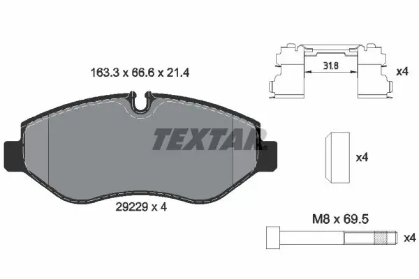 Textar 2922901 К-т дисков. тормоз. колодок