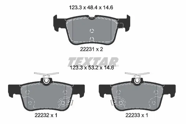 Textar 2223103 Колодки тормозные дисковые