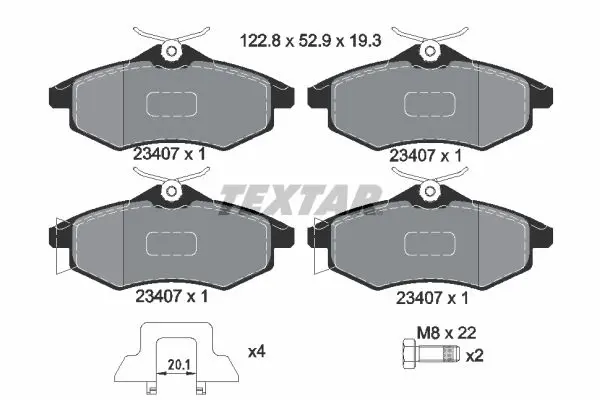 Textar 2340702 К-т дисков. тормоз. колодок