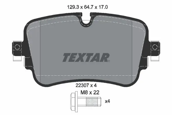 Textar 2230701 2230701 колодки дисковые