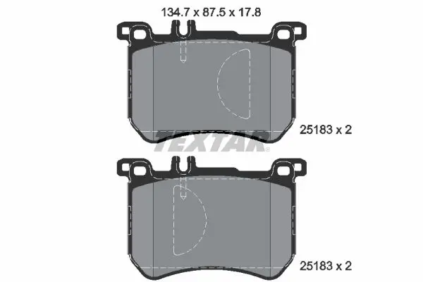 Textar 2518301 Колодки передние с