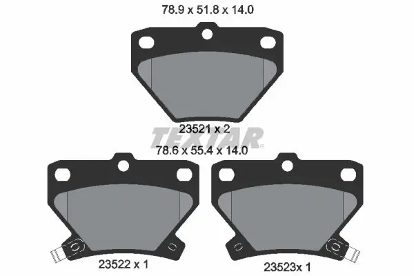 Textar 2352101 Колодки тормозные задние