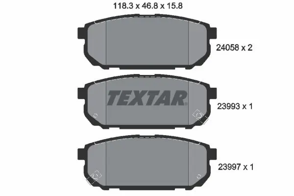 Textar 2405801 2405801 колодки дисковые