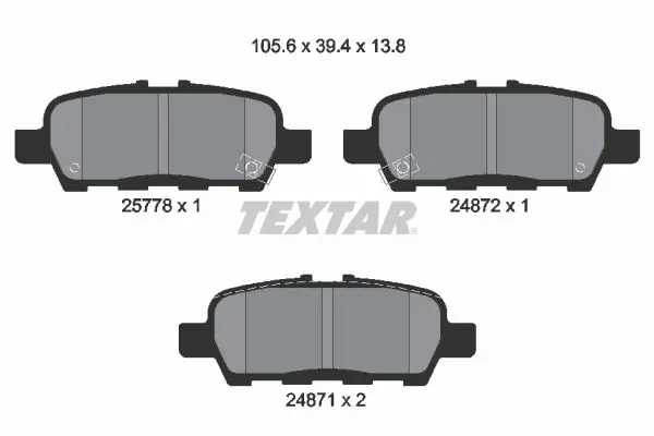 Textar 2577801 Колодки тормозные дисковые
