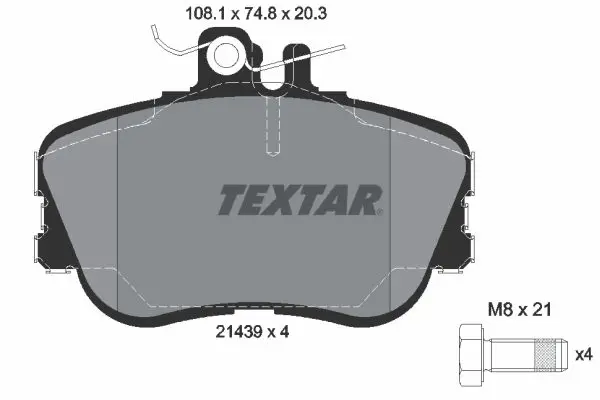 Textar 2143905 Колодки тормозные дисковые