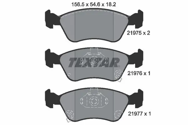 Textar 2197502 Колодки тормозные передние 