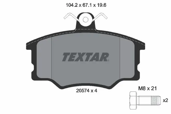 TEXTAR 2057402 Комплект тормозных колодок