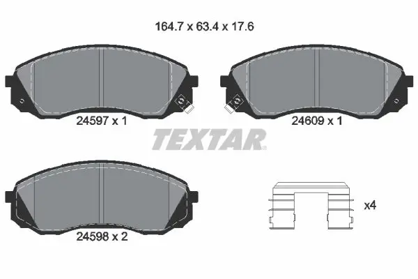Textar 2459701 Колодки тормозные дисковые