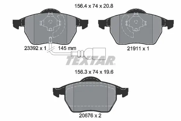 Textar 2339201 Колодки пер.AUDI A3/ SKODA