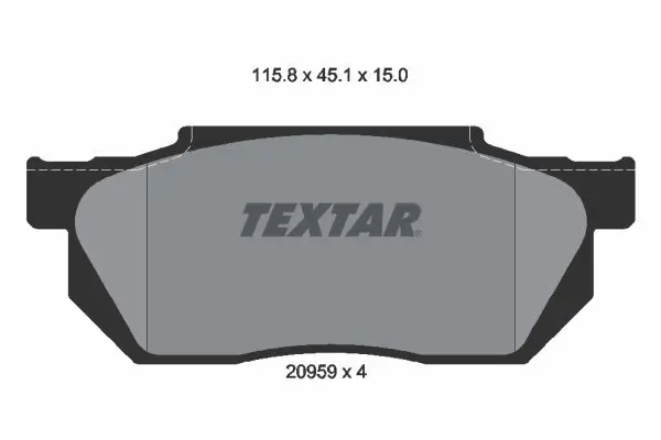 Textar 2095901 Комплект тормозных колодок,