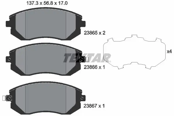 Textar 2386501 Колодки тормозные дисковые