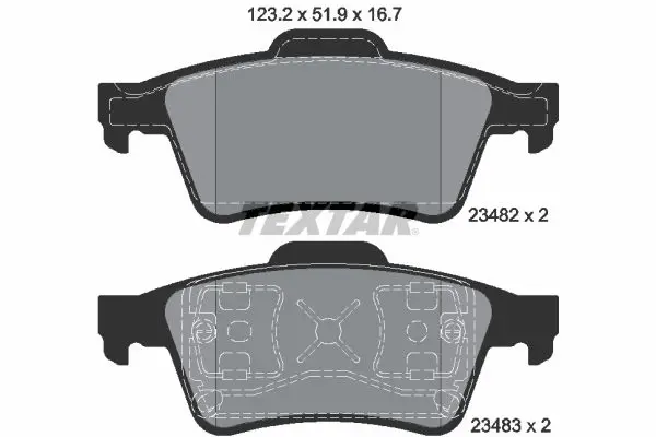 Textar 2348202 2348202 колодки дисковые