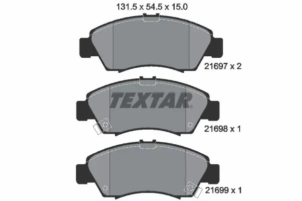 Textar 2169701 2169701 колодки дисковые