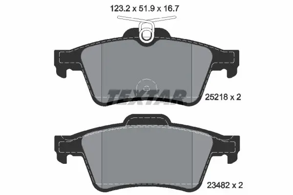Textar 2521801 Колодки тормозные дисковые с