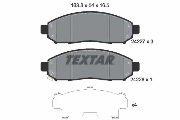 Textar 2422701 Колодки тормозные дисковые
