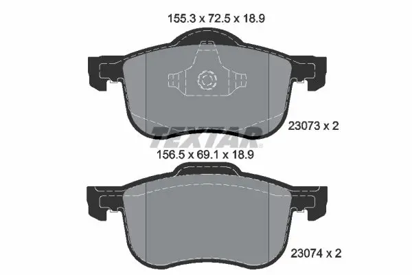 Textar 2307303 Колодки тормозные дисковые