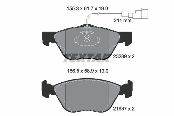 Textar 2328902 Колодки тормозные дисковые
