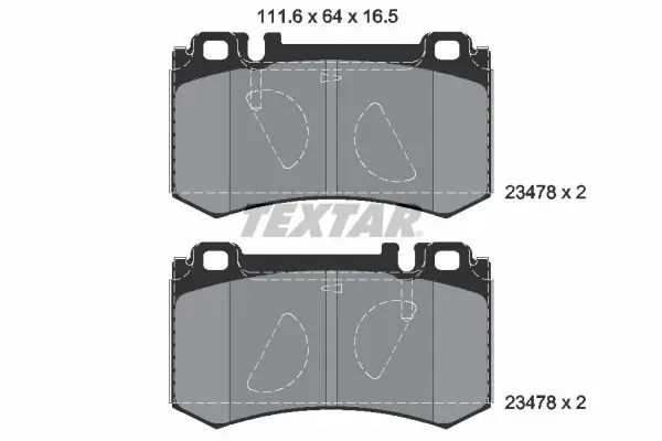 Textar 2347801 Комплект тормозных колодок с