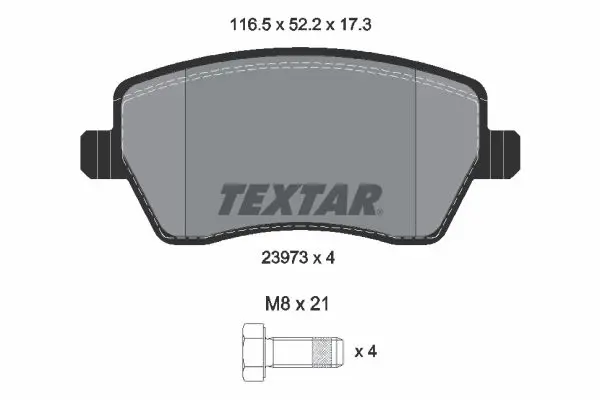 Textar 2397301 Колодки тормозные дисковые