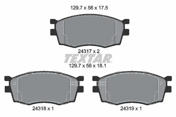 Textar 2431701 Колодки тормозные дисковые