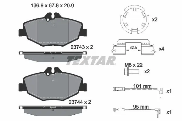 Textar 2374303 Колодки тормозные дисковые