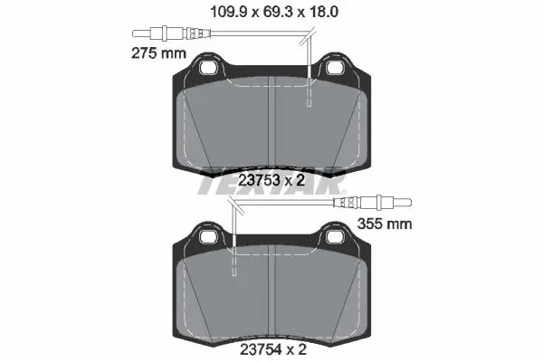 Textar 2375301 Комплект тормозных колодок