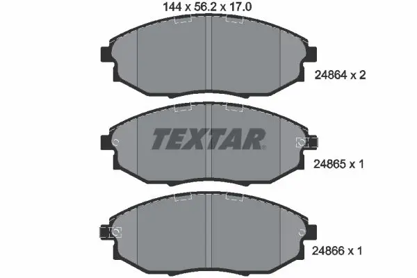 Textar 2486401 Колодки тормозные дисковые |
