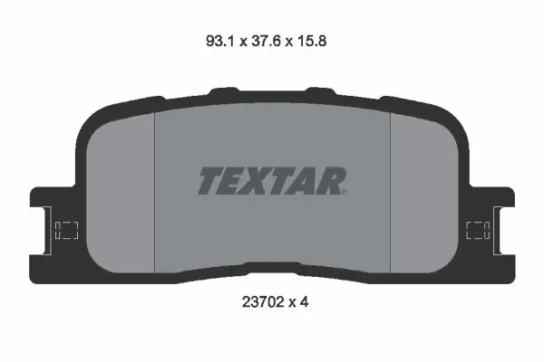 Textar 2370201 Колодки тормозные задние